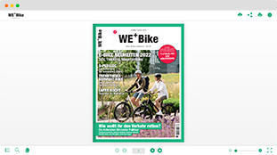 Beispiel für Kundenmagazine von "We+Bike" - Flipbooks erstellt mit publishing.one