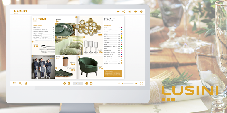 Versandhandel LUSINI setzt auf Blätterkataloge - erstellt mit publishing.one