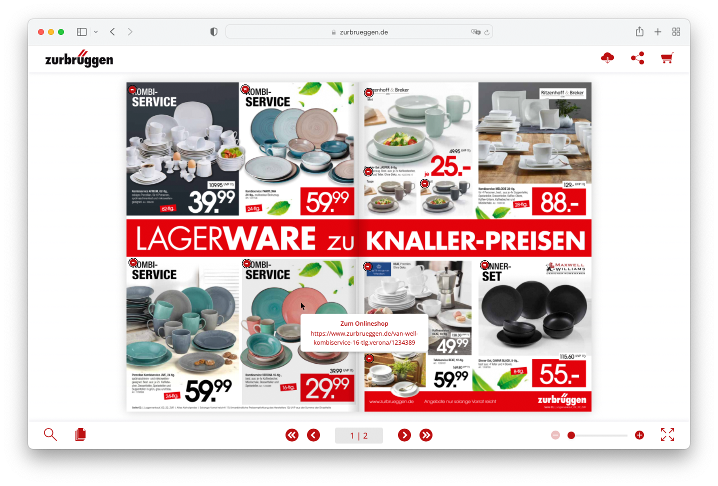 Beispiel Online-Prospekt