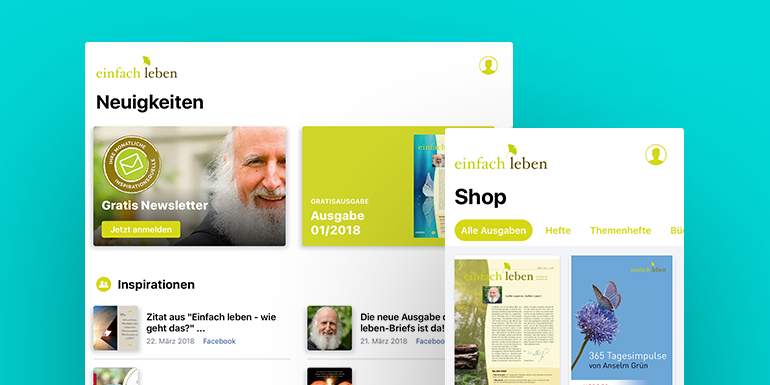 Die neue Magazin-App mit Social Media Content im erweiterten News-Bereich
