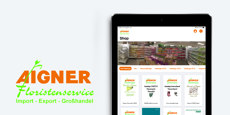 Mobiles Katalog-Shopping beim Aigner Floristenservice
