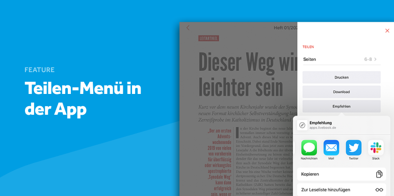 Feature: Teilen-Menü in der App