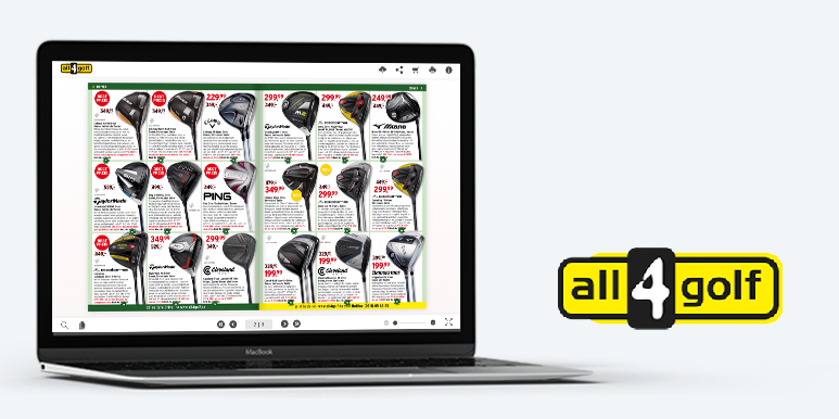 all4golf-Kunden shoppen jetzt direkt aus dem Prospekt