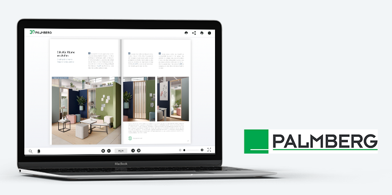 PALMBERG Büroeinrichtungen setzt auf digitale, interaktive & blätterbare Kataloge