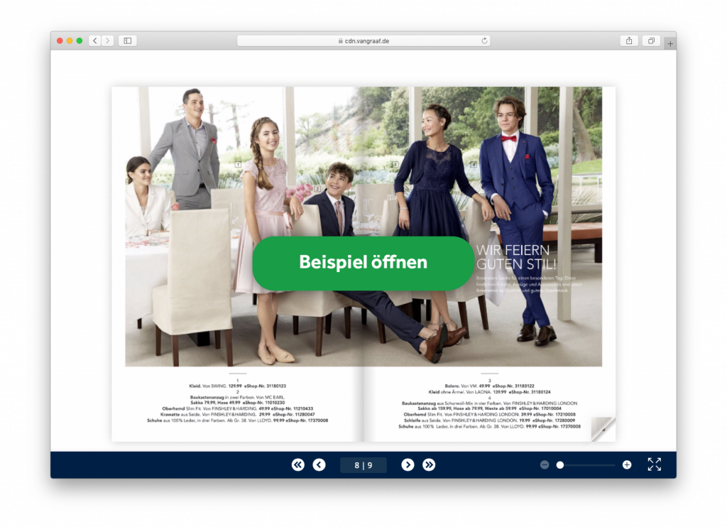 Beispiel öffnen