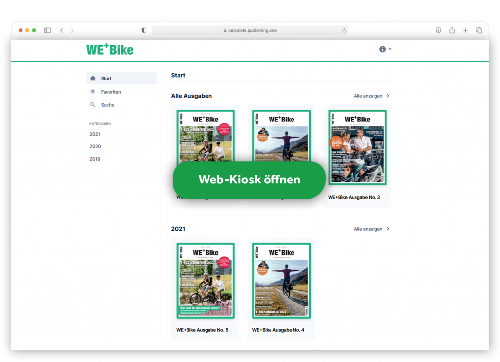 Web-Kiosk öffnen