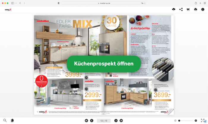 Küchenjournal von Möbel AS - erstellt mit publishing.one