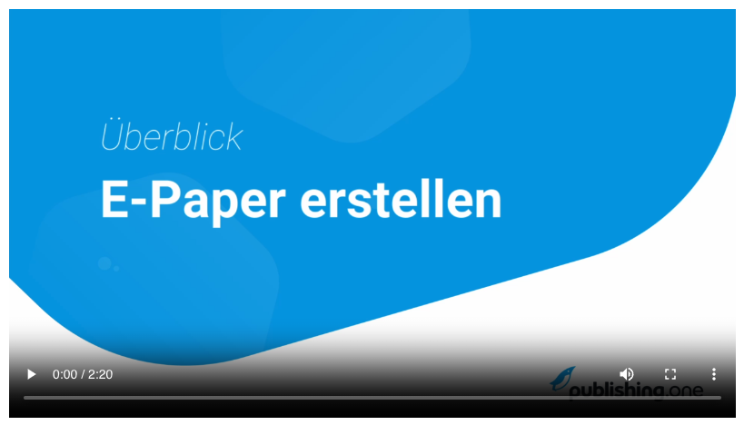 Erklärvideo "Flipbooks erstellen mit publishing.one"