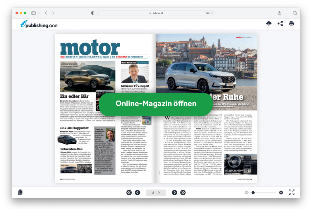 Online-Magazin "Freie Fahrt" öffnen